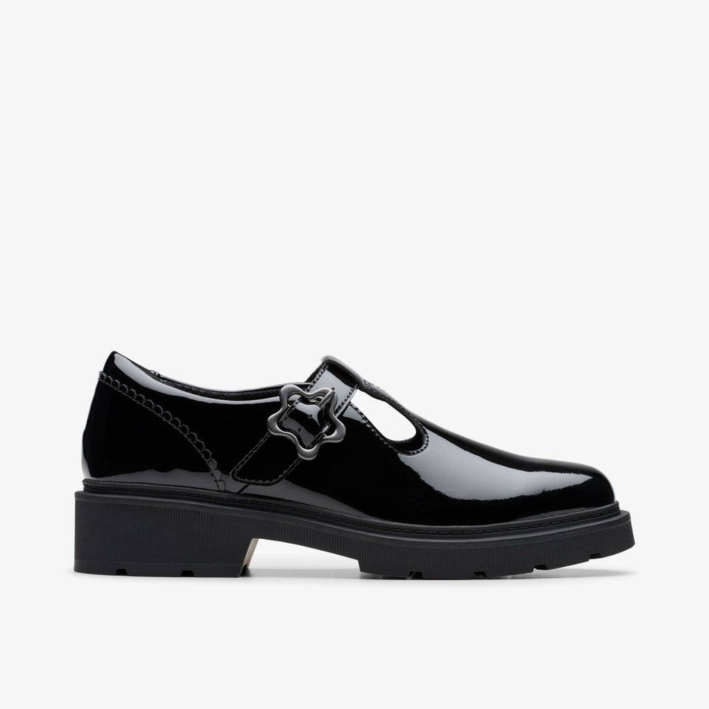 Eris Hope Youth Black Patent | Clarks Sale