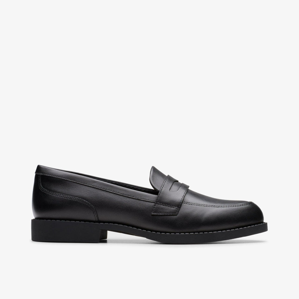Tapa Edge Youth Black Leather | Clarks Sale