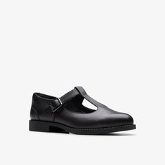 Tapa Hope Youth Black Leather | Clarks Onsale