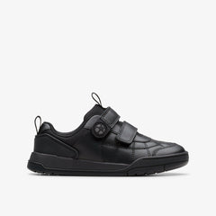 Laser Cross Kid Black Leather | Clarks