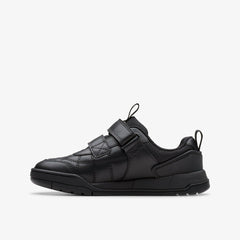 Laser Cross Kid Black Leather | Clarks