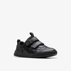 Laser Cross Kid Black Leather | Clarks