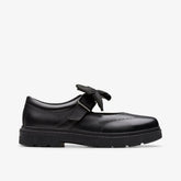 Lorcam Jane Youth Black Leather | Clarks Sale