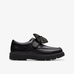 Lorcam Bow Kid Black Leather | Clarks Sale