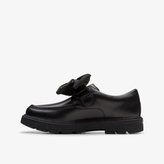 Lorcam Bow Kid Black Leather | Clarks Sale