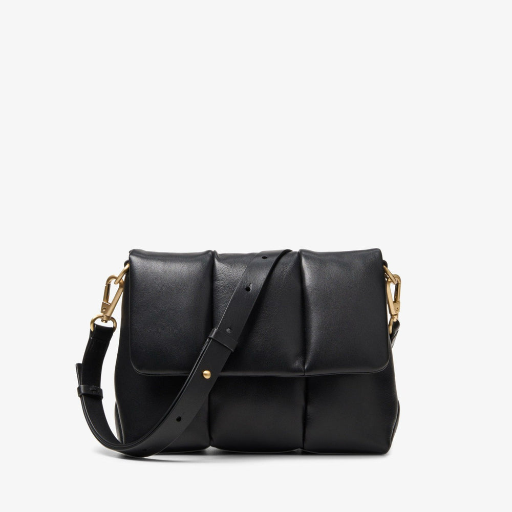 Puffy Crossbody Black Leather | Clarks US