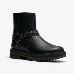Prague Shine Kid Black Leather | Clarks For Sale