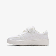 Barley Step Kid White/White | Clarks Discount