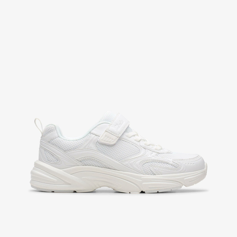 Crafton Move Kid White/White | Clarks For Sale