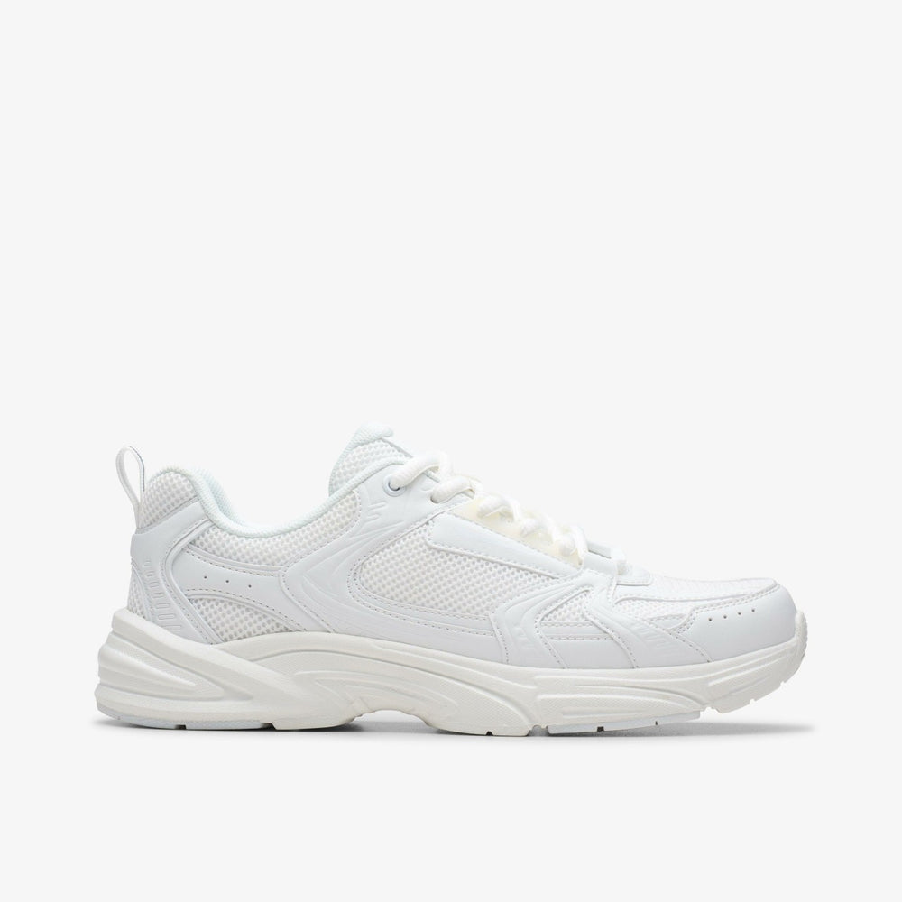 Crafton Move Youth White/White | Clarks Sale