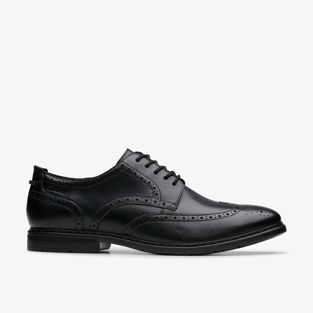 Banbury Tip Black Leather | Clarks Discount