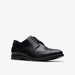 Banbury Tip Black Leather | Clarks Discount