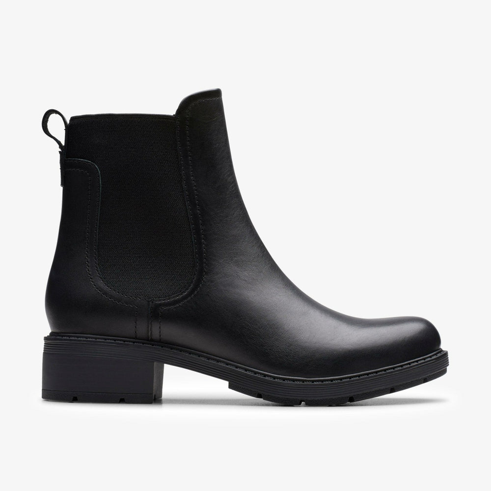 Hearth Top Black Leather | Clarks Discount