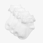 Frilly Socks 4 Pack White 0-6 Months White | Clarks Discount
