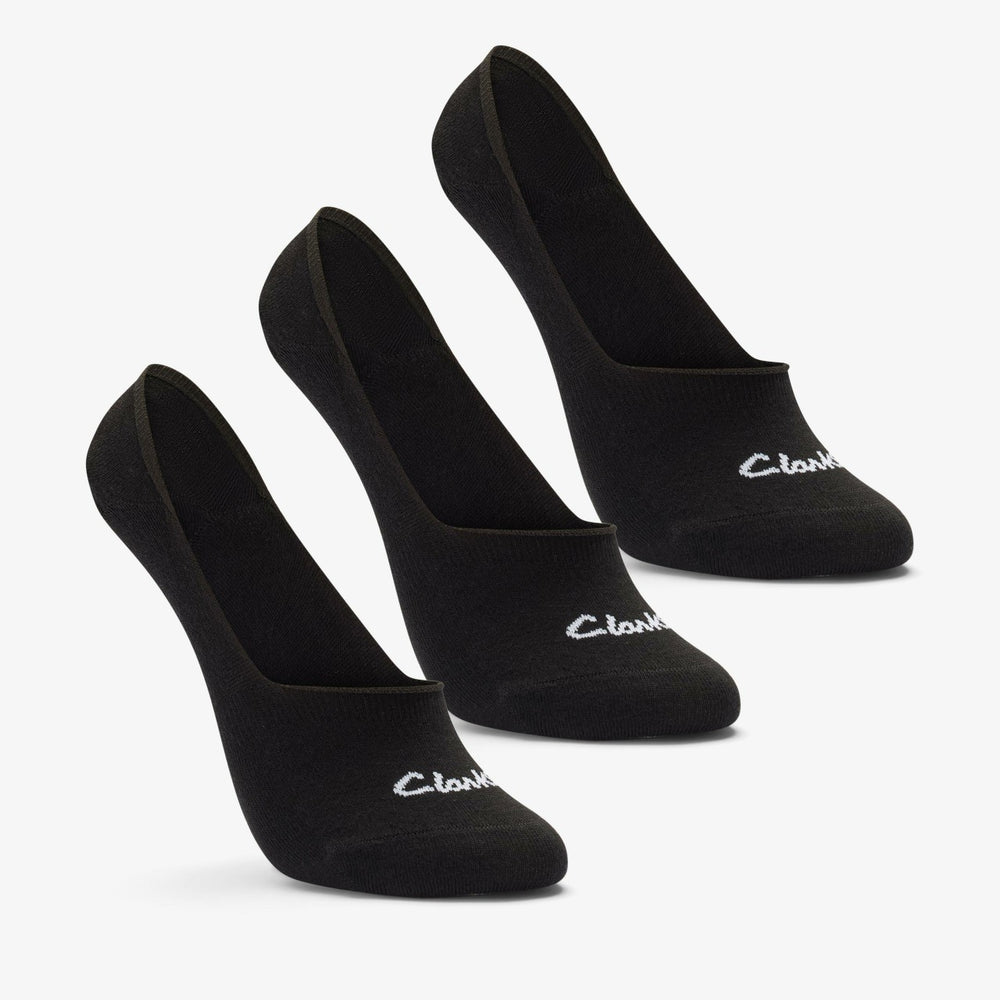 Sock Liners 3 Pack Size 2-8 Black Black | Clarks For Sale