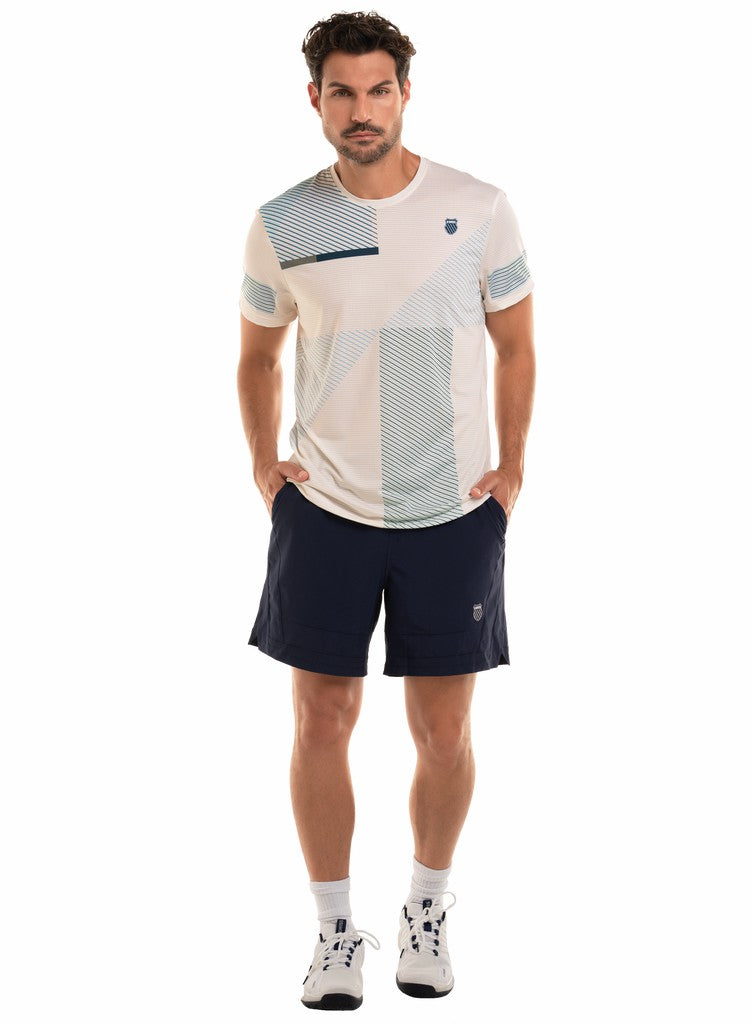 K-Swiss BLUE HEAT T-SHIRT S/S Star White | Men Tennis & Pickleball