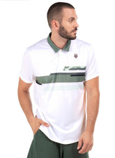 K-Swiss CAMO STRIPE POLO S/S White | Men Tennis & Pickleball