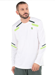 K-Swiss DYNAMIC STRIPE L/S White | Men T-Shirts & Tops
