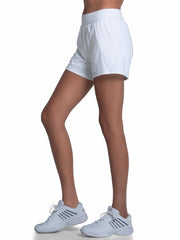 K-Swiss PIQUE SHORT-4" White | Women Tennis & Pickleball