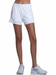 K-Swiss PIQUE SHORT-4" White | Women Tennis & Pickleball