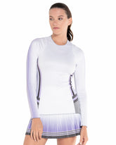 K-Swiss PLEATED L/S CREW LUCKY IN LOVE Paisley | Women T-Shirts & Tops