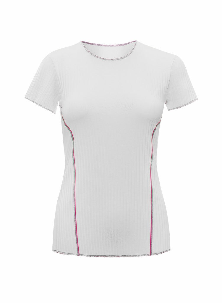 K-Swiss PLEATED S/S CREW White/angel | Women Tennis & Pickleball