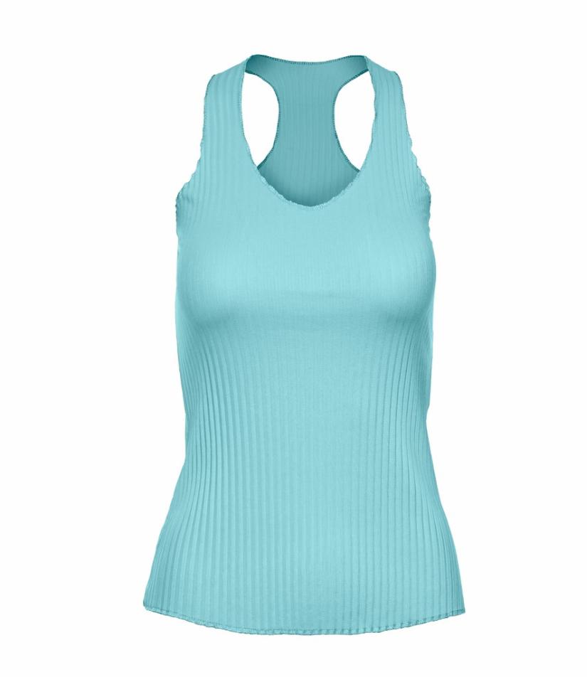 K-Swiss PLEATED V-NECK TANK 2 Angel Blue | Women Tennis & Pickleball
