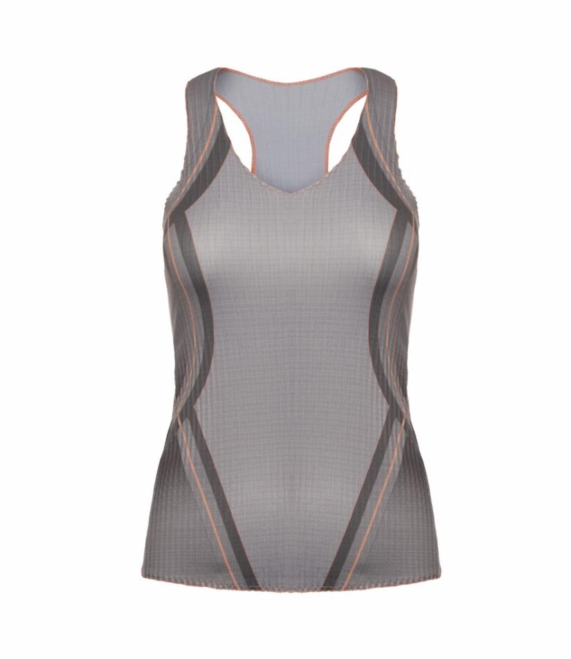 K-Swiss PLEATED V-NECK TANK Asphalt | Women T-Shirts & Tops