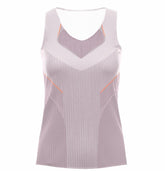 K-Swiss PLEATED V-NECK TANK Plum | Women T-Shirts & Tops
