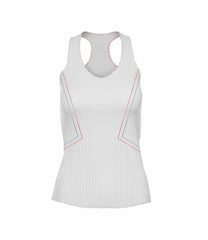 K-Swiss PLEATED V-NECK TANK White | Women T-Shirts & Tops