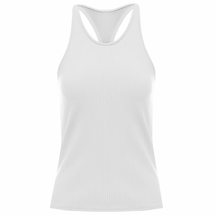 K-Swiss RIB TANK W/BRA White | Women Tennis & Pickleball