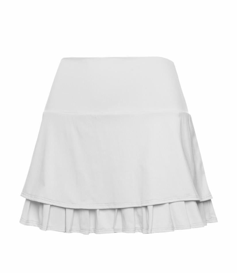K-Swiss TIER PLEAT SKIRT-14" White | Women Tennis & Pickleball
