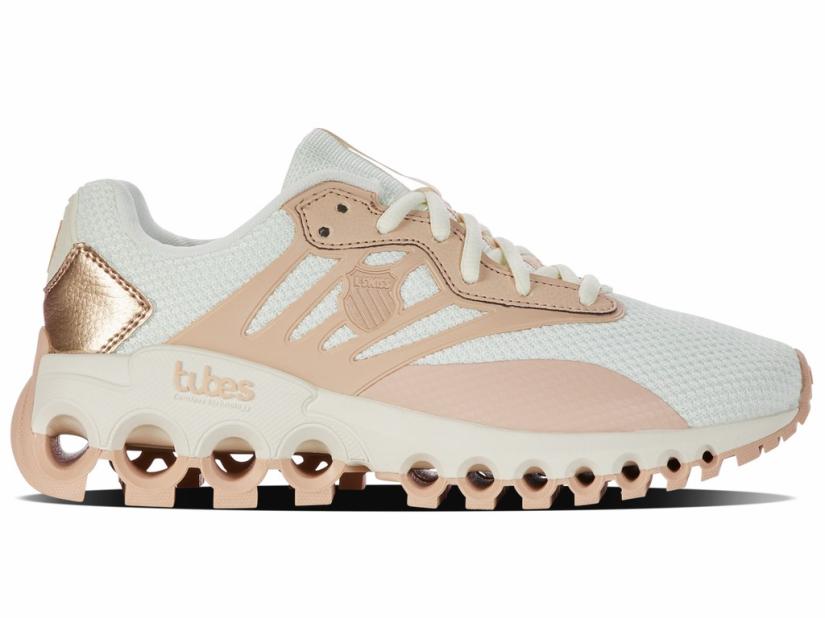 K-Swiss TUBES SPORT Star White/cream Tan/rose Gold | Women Lifestyle