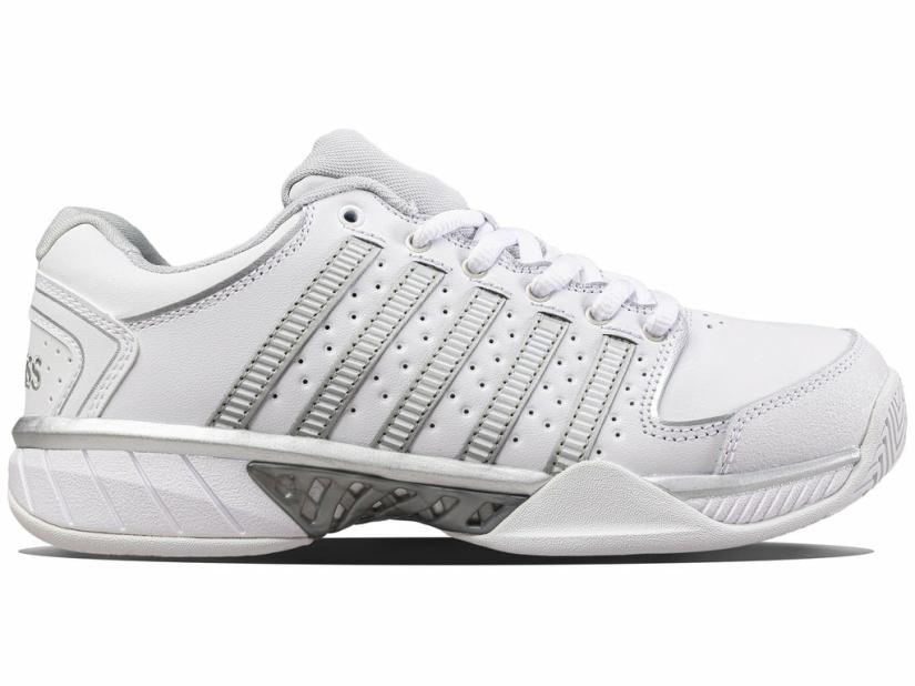 K-Swiss WOMENS HYPERCOURT EXPRESS LEATHER White/silver/glacier Gray | Women Tennis
