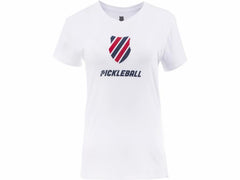 K-Swiss WOMENS PICKLEBALL T-SHIRT White/blue/red | Women Pickleball