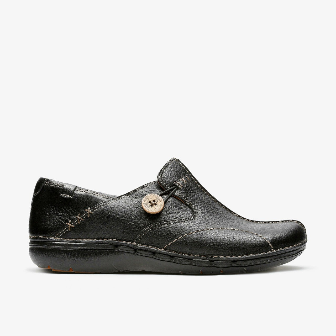Un Loop Black Leather | Clarks For Sale
