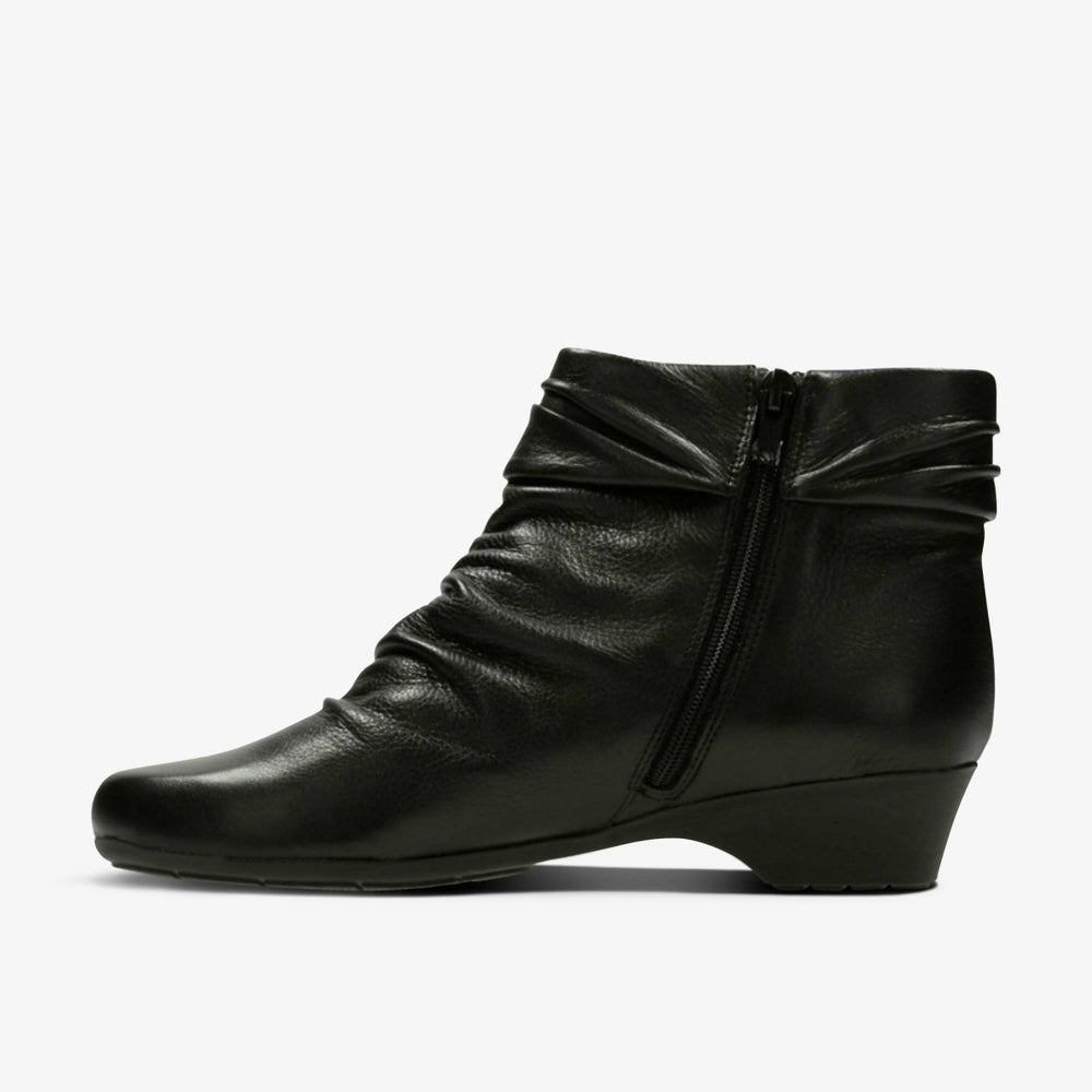 Matron Ella Ankle Boot Black Leather | Clarks