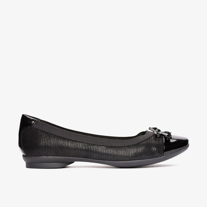 Candra Glow Black Suede | Clarks Discount