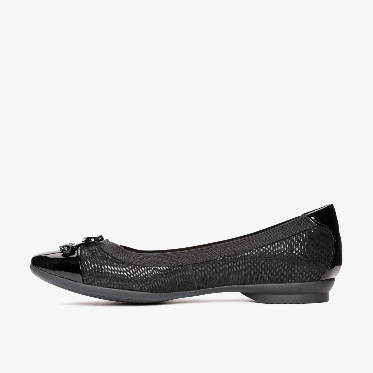 Candra Glow Black Suede | Clarks Discount