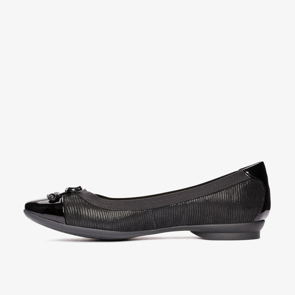 Candra Glow Black Suede | Clarks Discount