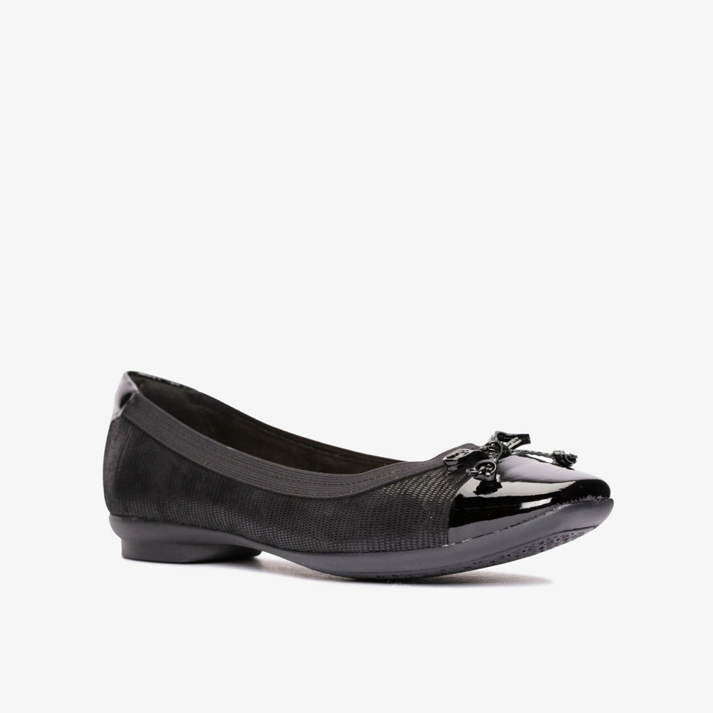 Candra Glow Black Suede | Clarks Discount