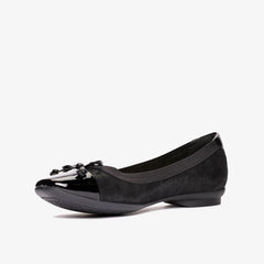 Candra Glow Black Suede | Clarks Discount