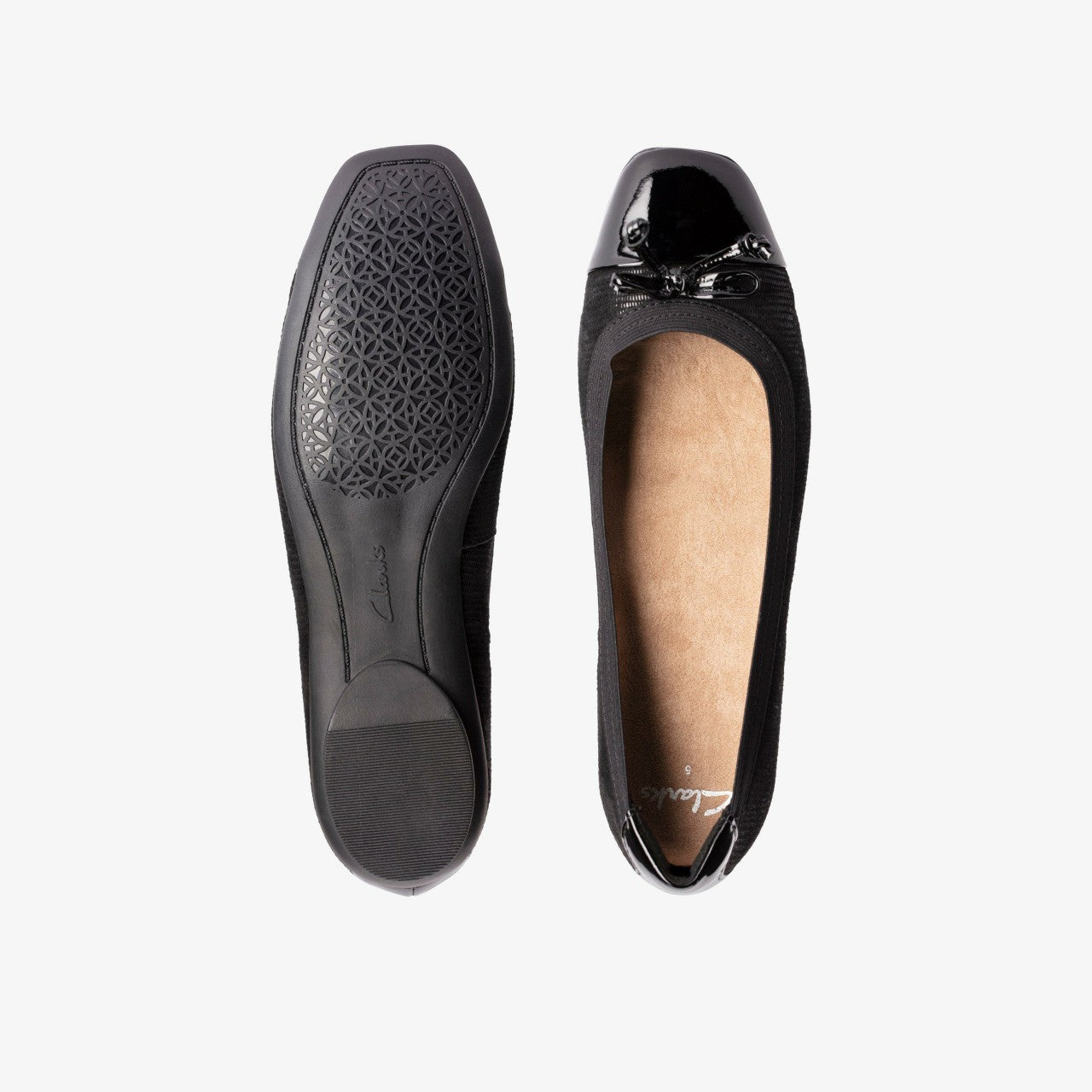 Candra Glow Black Suede | Clarks Discount