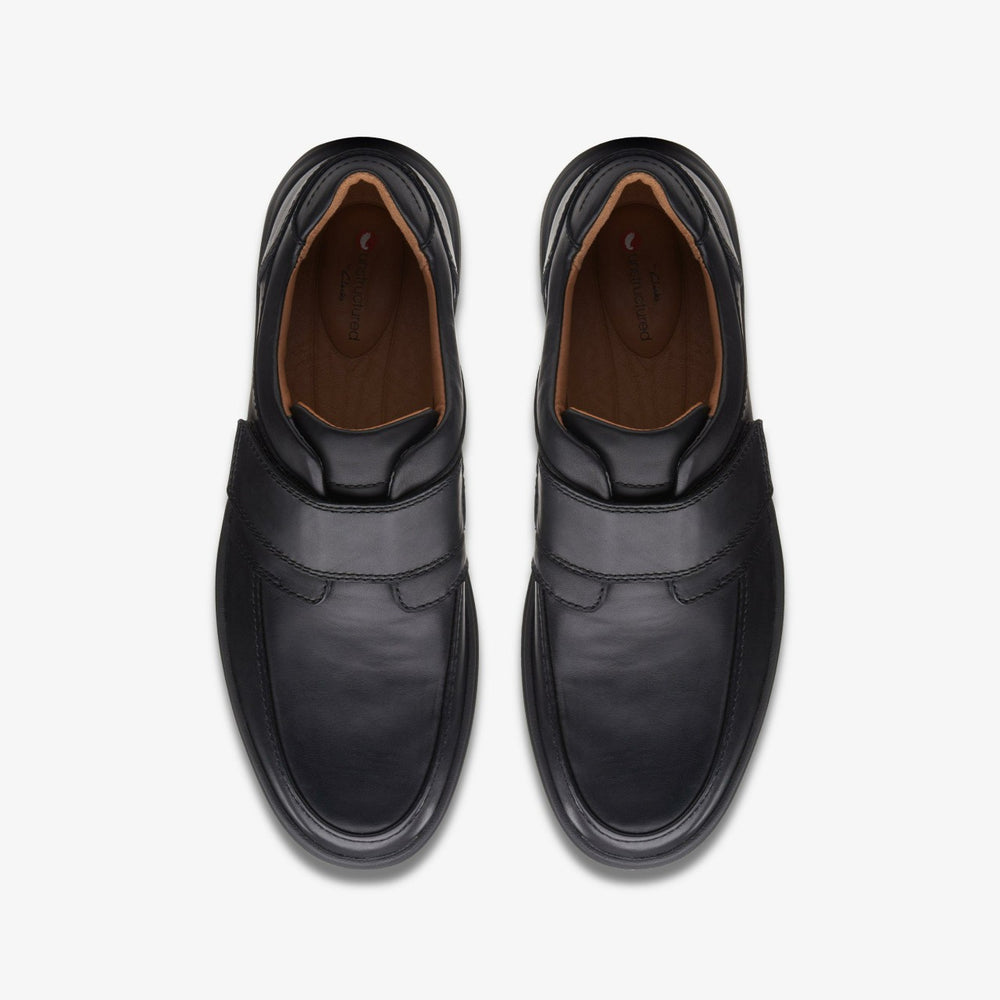 Un Abode Strap Loafer Black Leather | Clarks