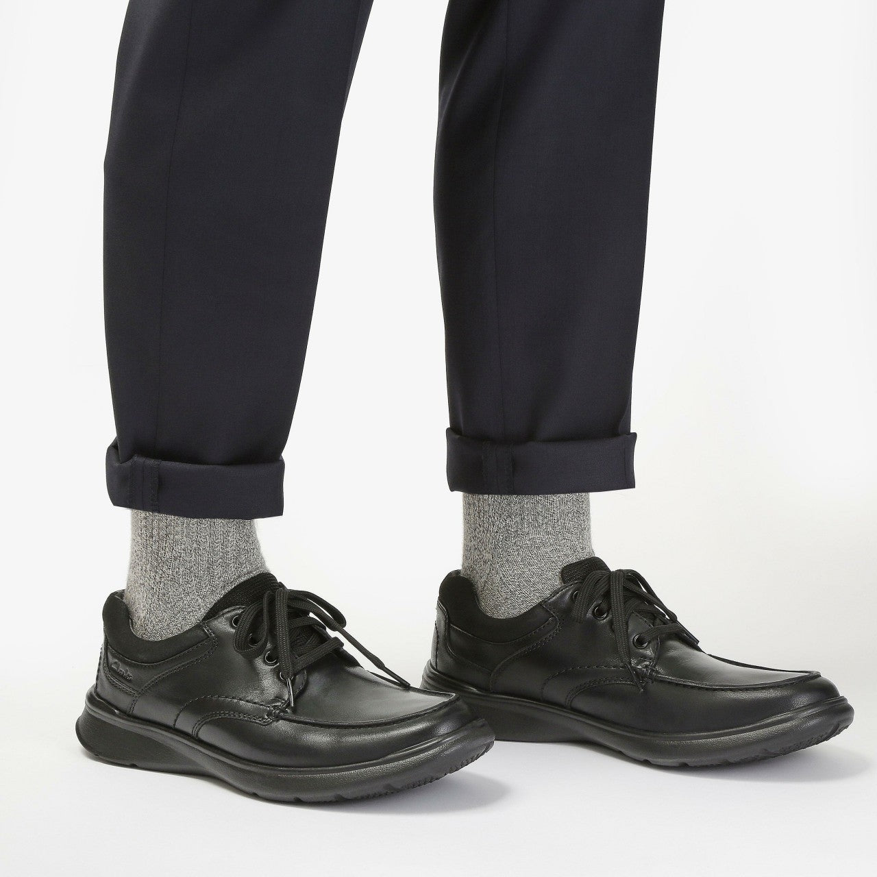 Cotrell Edge Black Smooth Leather | Clarks For Sale
