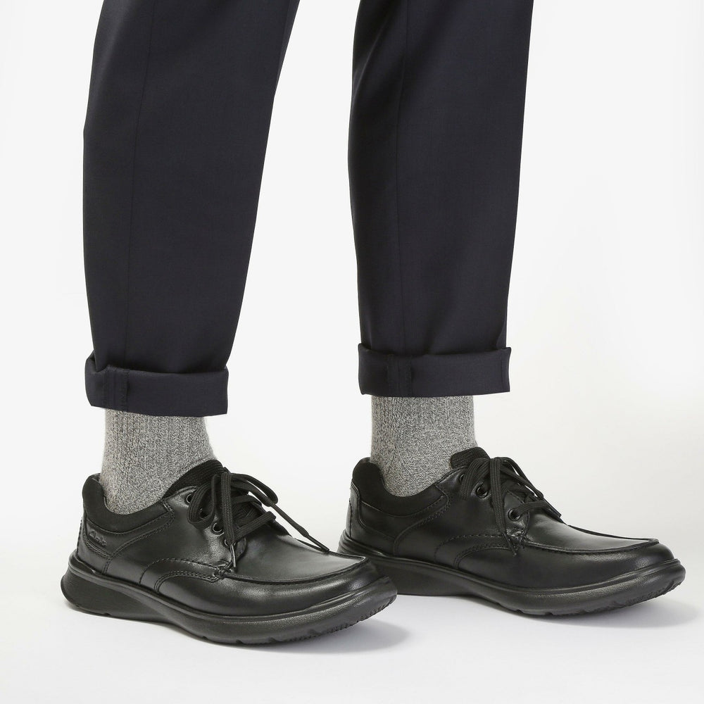 Cotrell Edge Black Smooth Leather | Clarks For Sale