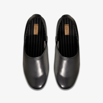 Harston Elite Slipper Black Leather | Clarks