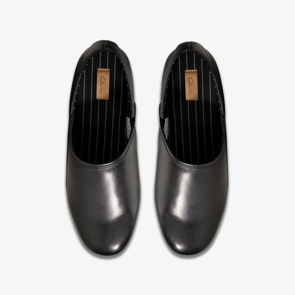 Harston Elite Slipper Black Leather | Clarks