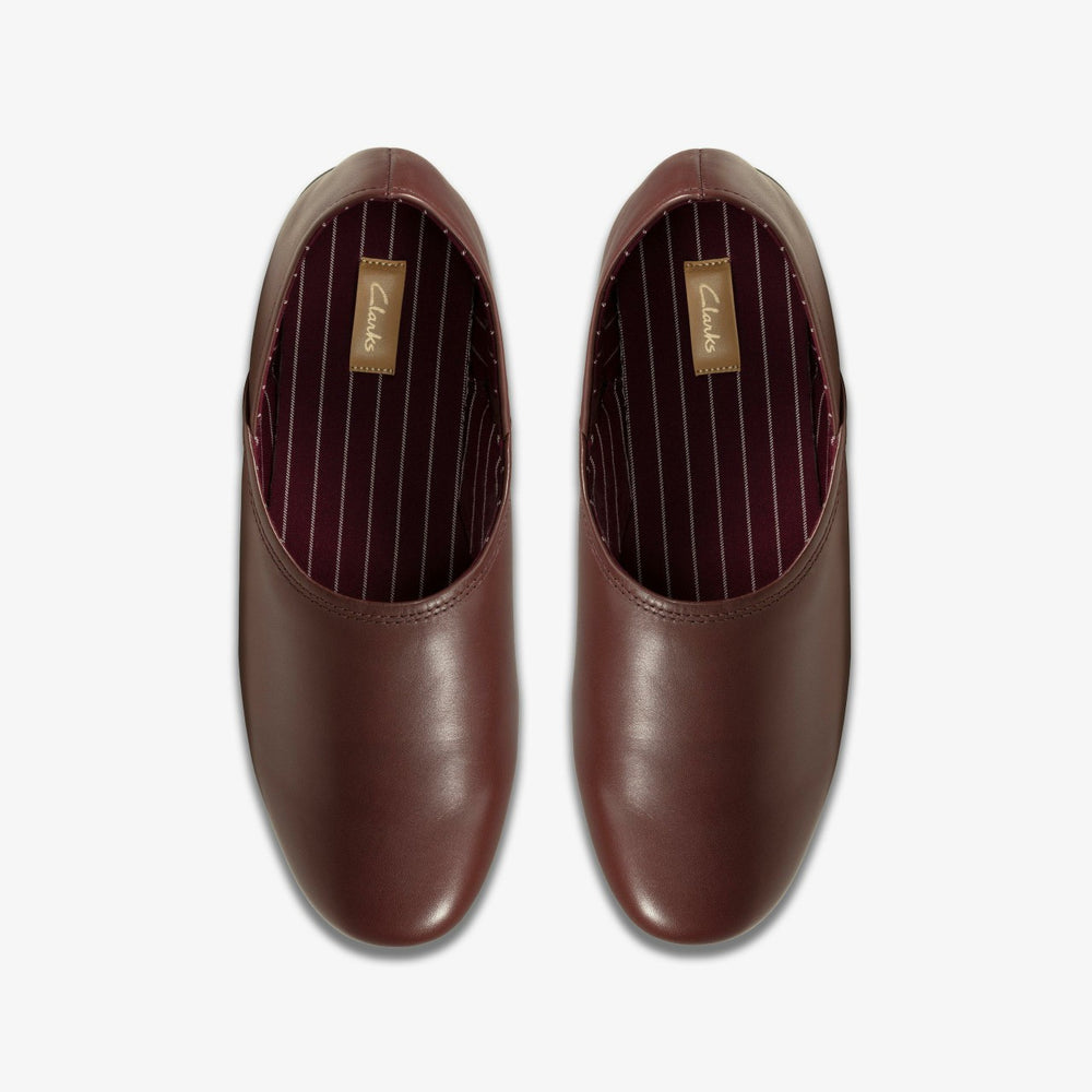 Harston Elite Slipper Burgundy Leather | Clarks US