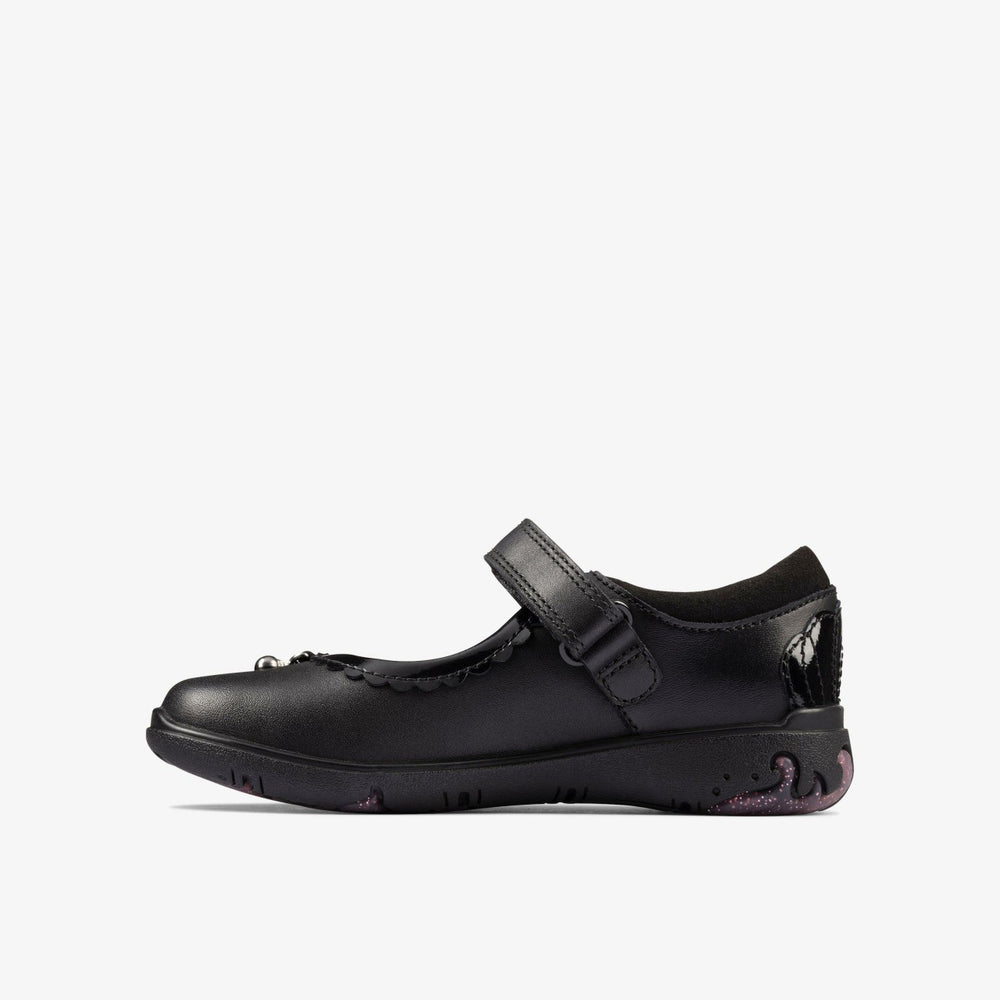 Sea Shimmer Toddler Black Leather | Clarks Onsale